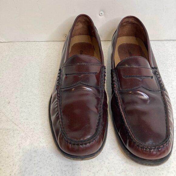 Johnston & Murphy Other - JOHNSTON AND MURPHY LEATHER BURGUNDY LOAFERS SIZE 11.5